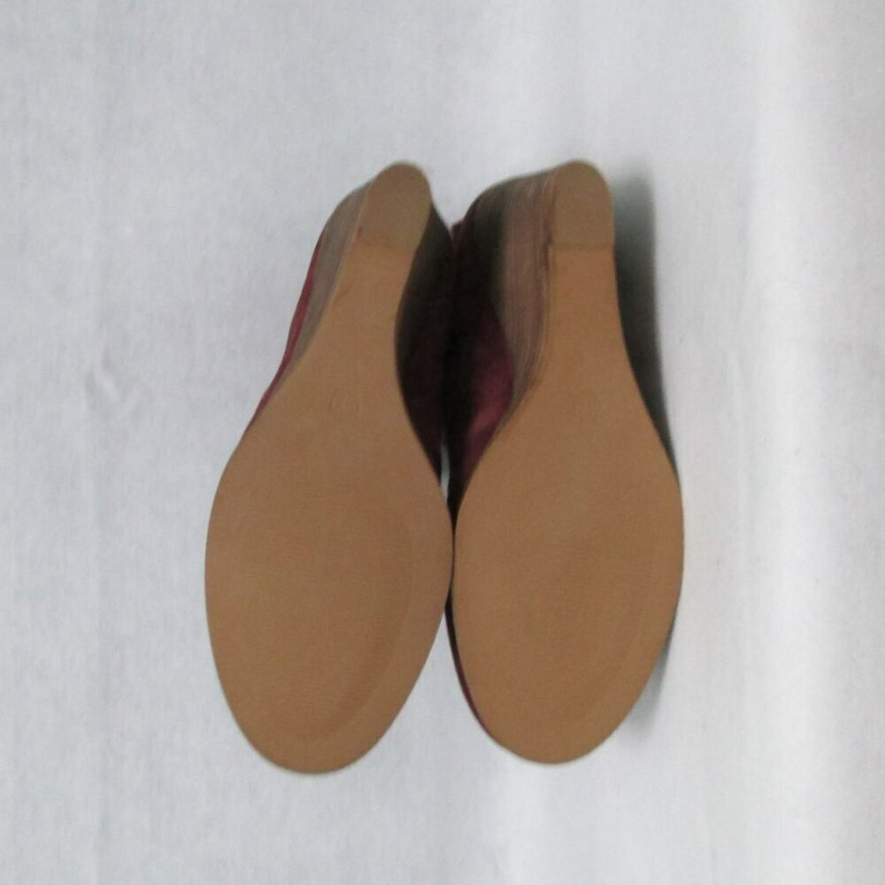 Diba Blake Suede Leather Lace-Up, Side Zipper Wedge Booties-Burgandy-Various-NWT - Picture 10 of 15